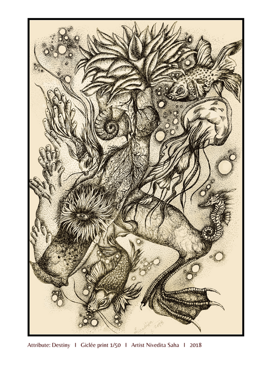 Destiny | Giclée print 1/50 | Artist Nivedita Saha | 2018